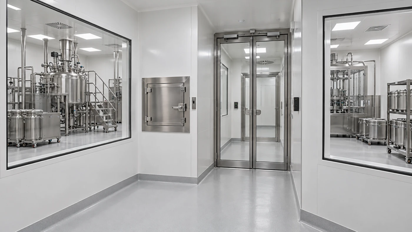 Controlled separation in a pharmaceutical facility