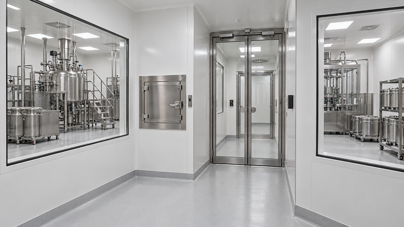 Controlled separation in a pharmaceutical facility